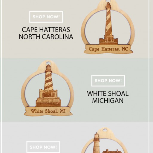 Palmetto Engraving Releases Exclusive Pecan Wood Lighthouse Ornament Laser-Cut Collection