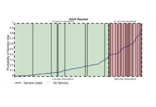 Probability of service usage by caregivers 