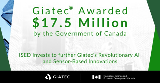 Giatec Awarded $17.5 Million From the Canadian Strategic Innovation Fund to Further Its Groundbreaking AI and Sensor-Based Innovations