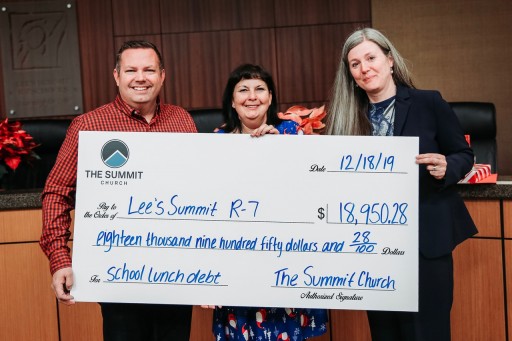Local Church Pays Nearly $19,000 in Lunch Debt for Lee's Summit School District