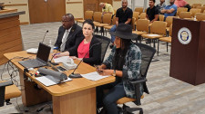 Testifying for cannabis licensing.