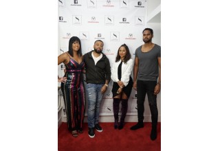 Producers Alain Sajous; Lynn K. Hobson; and Emazing Smith with Angela Yee