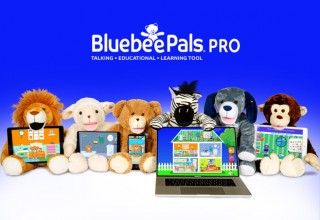 NEW 4.0 Bluebee Pals Pro Interactive talking educational plush tools.