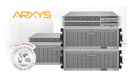 Arxys Shield-Prime & Core Storage Certified With Open-E JovianDSS Data Storage Software