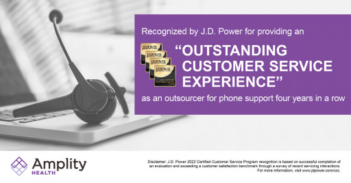 Amplity Health's Remote Engagement Center Recognized by J.D. Power for the Fourth Consecutive Year