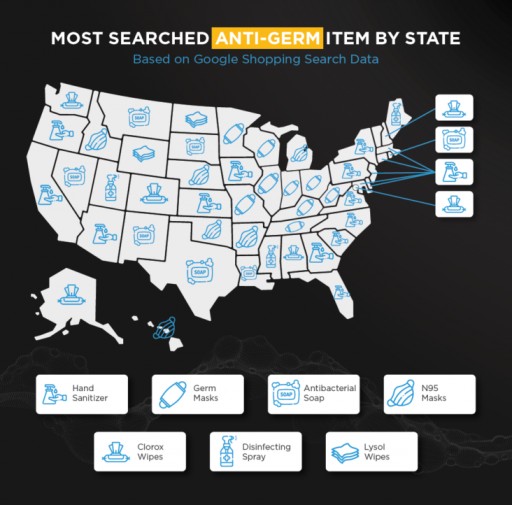 Latest Data Study Reveals the Most Searched Anti-Germ Products by U.S. State