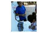 Volunteers in Puebla, Mexico, collect signatures to mandate human rights education.