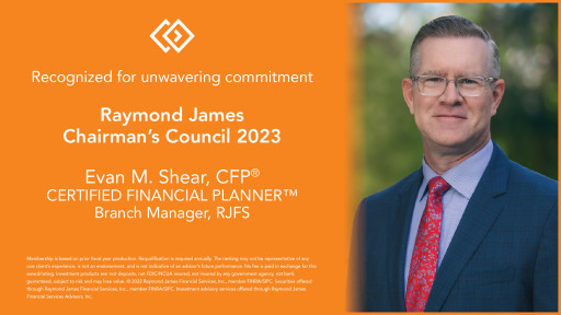 Evan Shear Named to Raymond James 2023 Chairman's Council