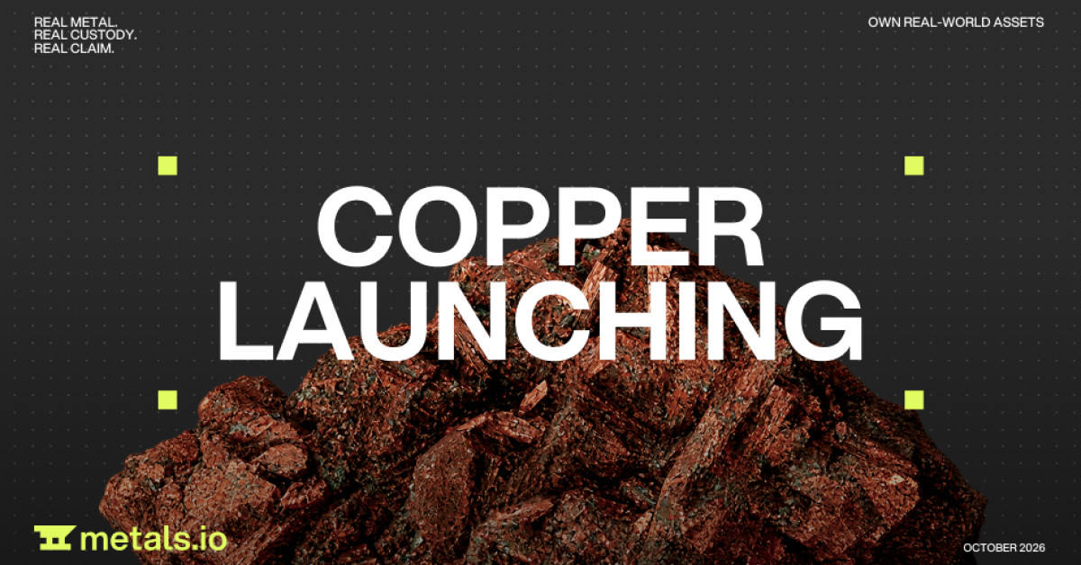 Metals.io Launches Copper, Unlocking Access to the Critical Metal at the Heart of Electrification