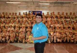 Executive Director of The Way to Happiness Foundation of India, Mr. Rohit Sharma, conducted the workshop for 200 at the police training school in Dwarka, India.