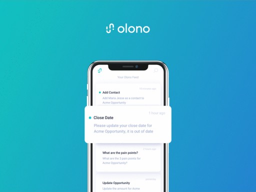 Olono Introduces Mobile Sales Activity Automation for B2B Reps