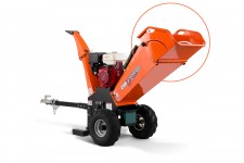 Small Wood Chipper With Fold-Over Feeding Hopper 