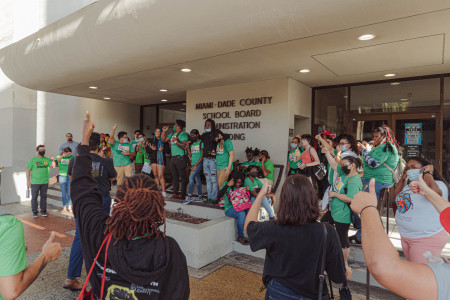 Power U Members and Supporters Rally at MDCPS