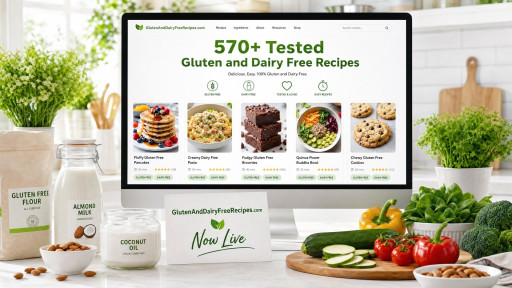 GlutenAndDairyFreeRecipes.com Launches With 570+ Tested Allergen-Free Recipes