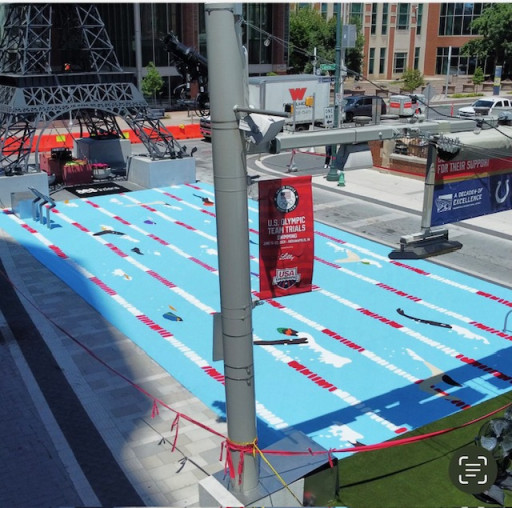 SYNLawn Indiana Unveils Swim-Themed Mural to Celebrate the 2024 U.S. Olympic Swimming Trials in Indianapolis