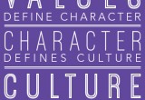 Values, Character & Culture