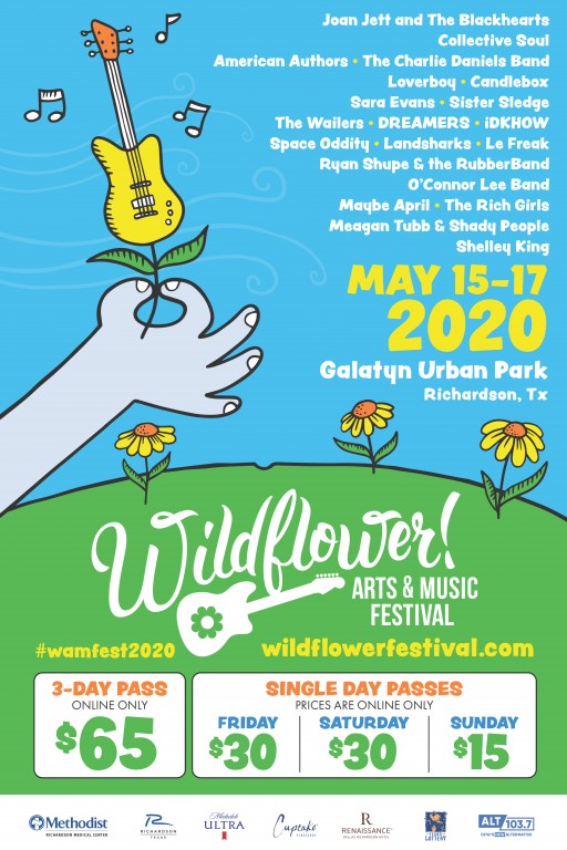 Headliners Announced to Rock Richardson's 28TH WILDFLOWER! ARTS & MUSIC FESTIVAL