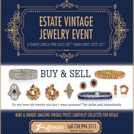 Ann Arbor Fine Jewelry Retailer Lewis Jewelers Announces Vintage and Estate Jewelry Sales Event