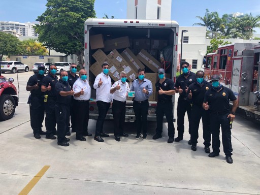 Donation of 100,000 N95 Masks to Miami Beach Front-Line Workers Also Used to Protect Senior Centers and Homeless Community
