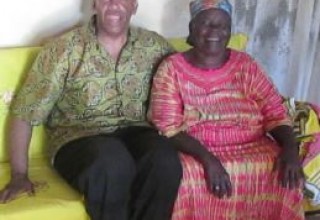 Anthony "Amp" Elmore in Kogelo Kenya with Sarah Obama the Grandmother of President Barack Obama