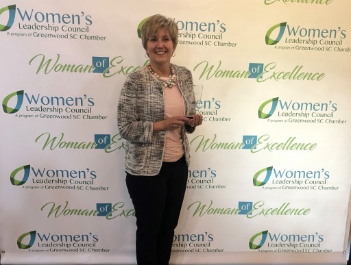 Rossie Corwon Receives Women of Excellence Award From the Women's Leadership Council of Greenwood SC Chamber of Commerce