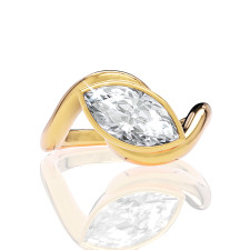 The Iris Bypass Bezel Engagement Ring at Ritani