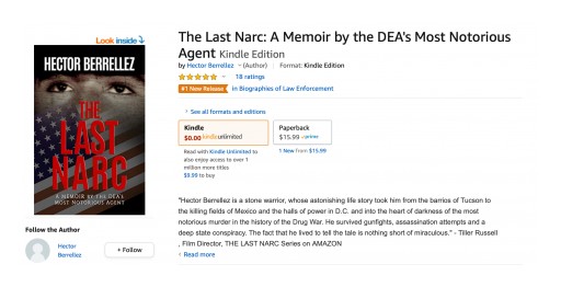 DEA Agent's Book Releases at #1 on Amazon