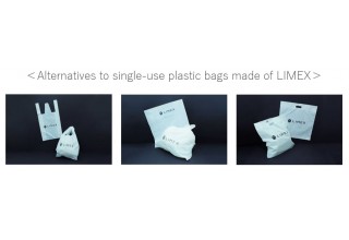 Alternatives to single-use plastic bags made of LIMEX