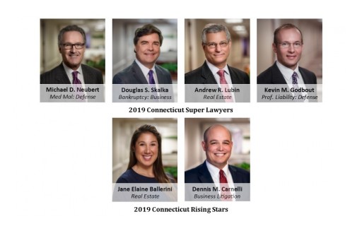 Neubert, Pepe & Monteith, P.C. Attorneys Recognized by Connecticut Super Lawyers 2019