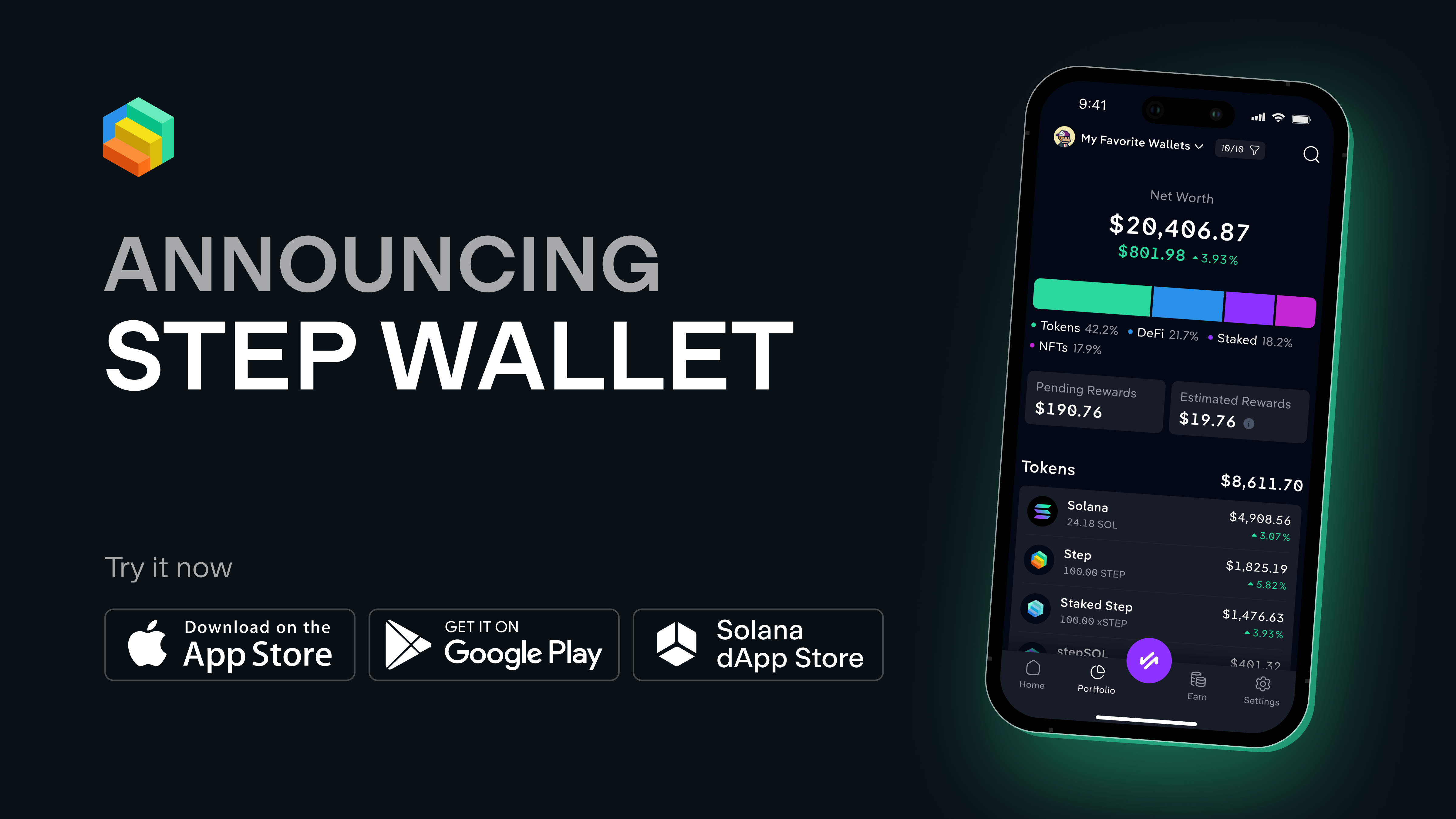 Step Wallet is Now Available on Apple, Android and Solana Mobile Devices