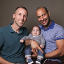 Steven Berson (right) and Oren Cohen (left) with their son, Jayden.