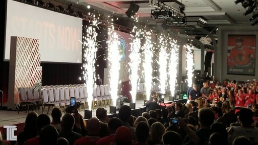 Blackhawks Convention LIVE FX - White Sparkle Fountains from TLC Creative