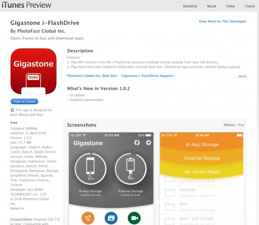 Gigastone Releases Best-in-Class iFlashDrive Software