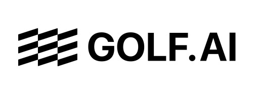 GOLF.AI horizontal logo, black