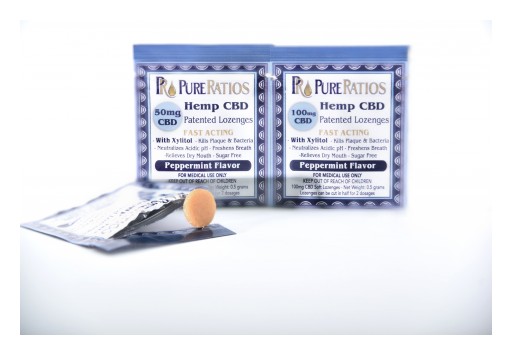 Pure Ratios Launches Patented Sustained-Release CBD & THC Lozenge - a Game Changer in the Cannabis "Edibles" Market