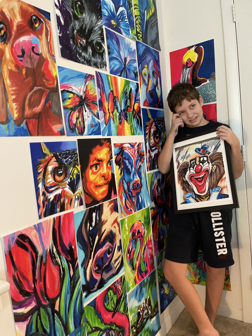 Gifted Serbian Artist Viktor Bevanda, 12, Proves Autism No Match for World Class Talent and Loving Family