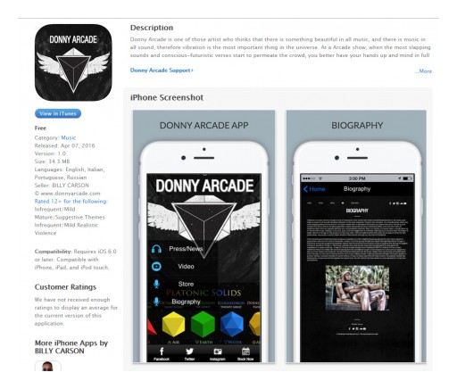 Pantheon Elite Records Releases the @DonnyArcade Conscious Rap Mobile App on the @AppStore and @GooglePlay