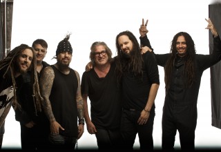 Dean Karr with members of the Nu Metal Band Korn