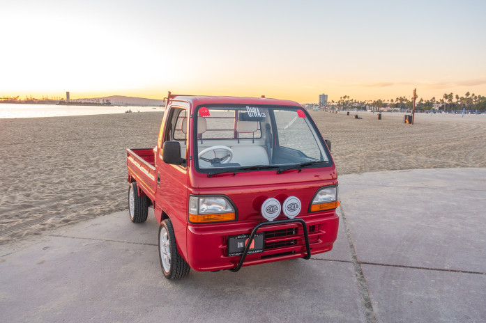 Classic Red Honda Kei Truck with Custom Upgrades | Oiwa Garage