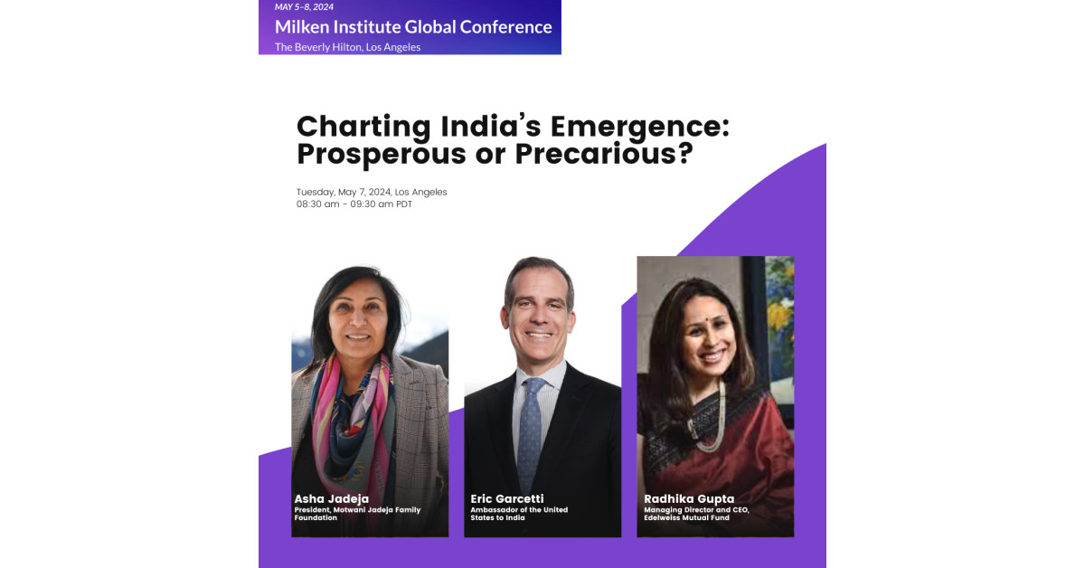 Asha Jadeja to Headline at 2024 Milken Institute Global Conference on