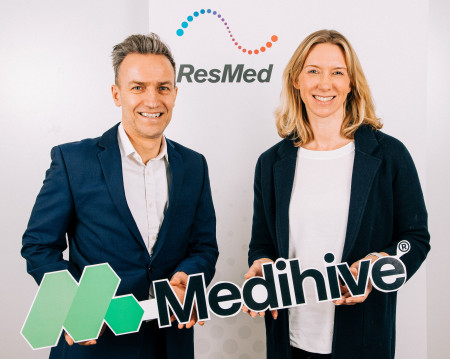 David Crimmins CEO of MediHive and Katrin Pucknat President of ResMed Germany