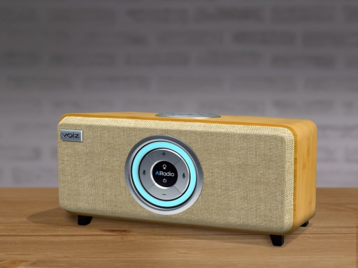 Voiz AiRadio - Natural & Rich Sound, Handcrafted Bamboo Cabinet, Alexa Smart Speaker