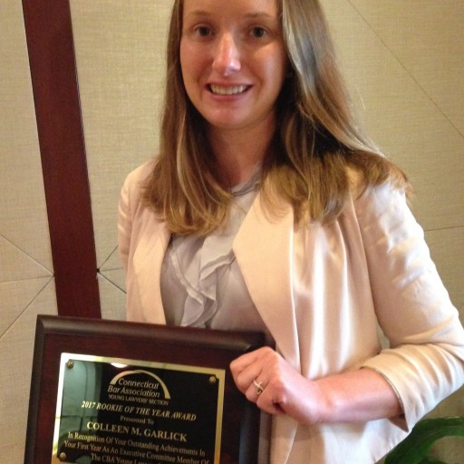 Colleen M. Garlick Awarded 'Rookie of the Year' by the Connecticut Bar Association Young Lawyers Section