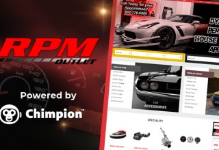RPM Outlet Home Page with Chimpion