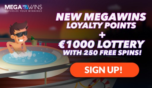 New Megawins Loyalty Points and €1000 Lottery With 250 Free Spins!