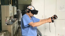 Surgeon using medical imaging and VR system for surgical planning