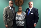 Deacon Joe Beasley, Freda Waiters, and Private Investigator T.J. Ward at Fulton County DA Paul Howard's Office
