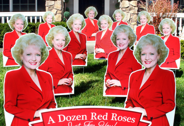 Golden Girls – A Dozen Red Roses Yard Display