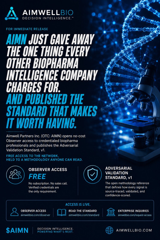 Aimwell Partners Inc. (OTC: AIMN) Opens No-Cost Observer Access and Publishes The Standard Behind Its Verified Intelligence Platform