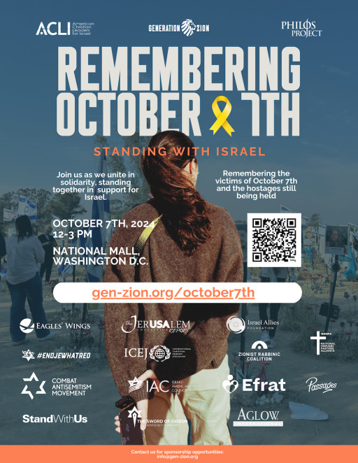 The Philos Project Hosts Rally and March on National Mall to Remember October 7th